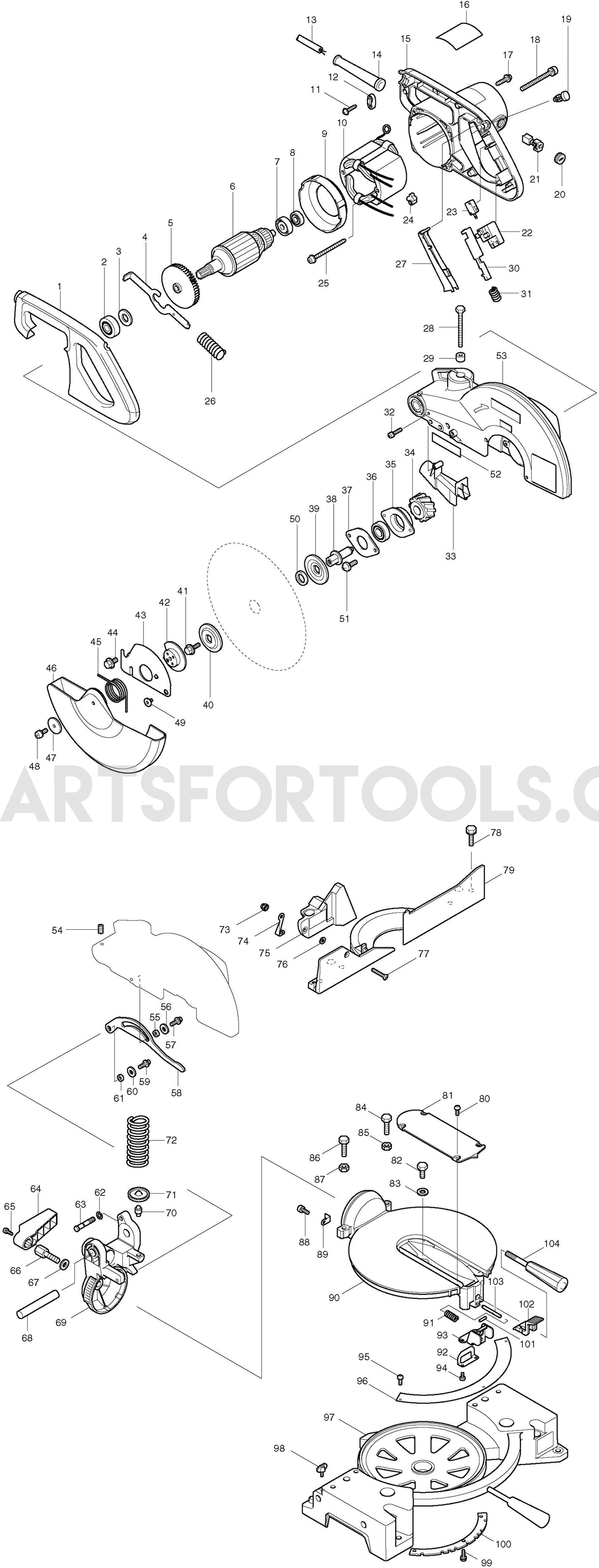 Makita LS1045 Spare Parts