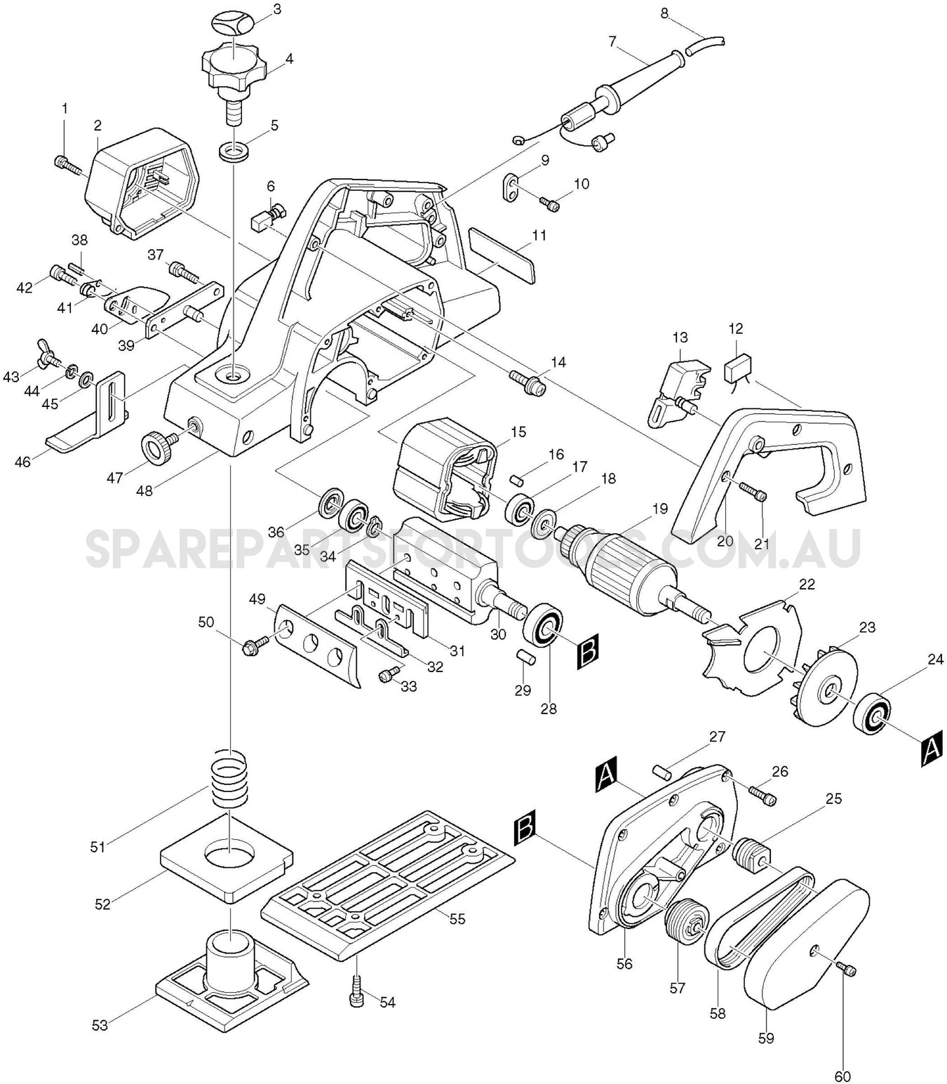 Makita 1923H Spare Parts