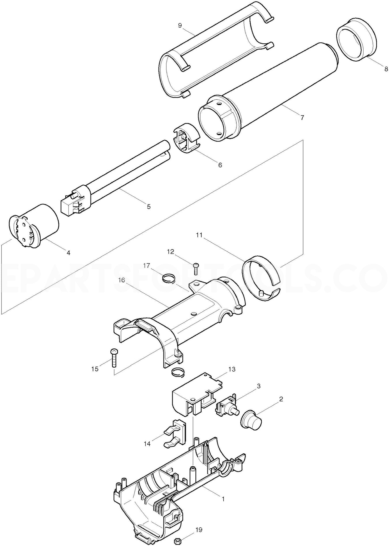 Makita ML122 Spare Parts