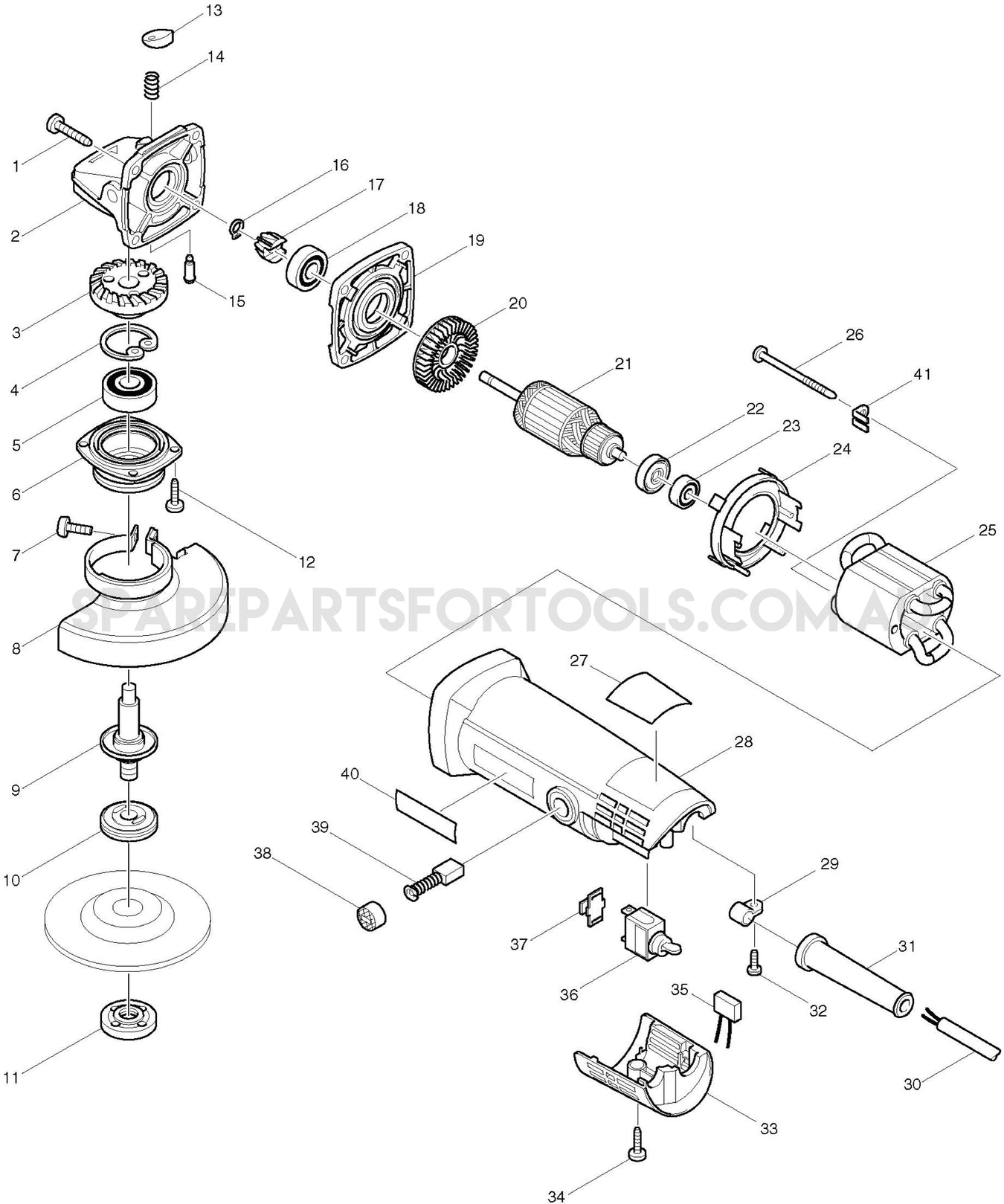 Makita 9526B Spare Parts