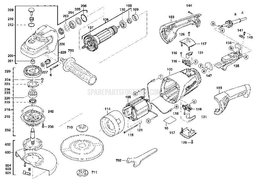 Milwaukee AG21-180E Spare Parts