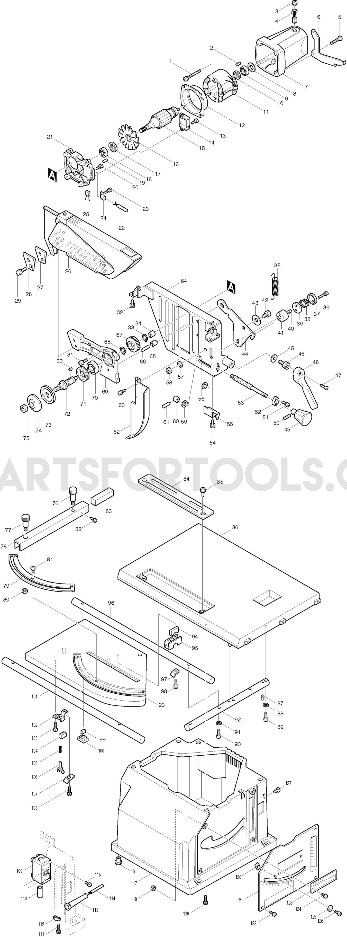 Makita 2711 Spare Parts