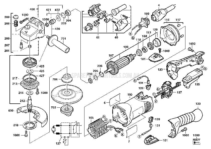 Milwaukee AG16-125INOX Spare Parts