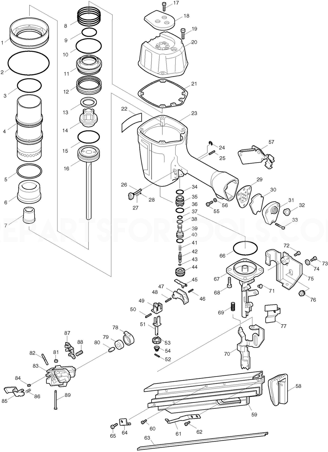 Makita AN942 Spare Parts