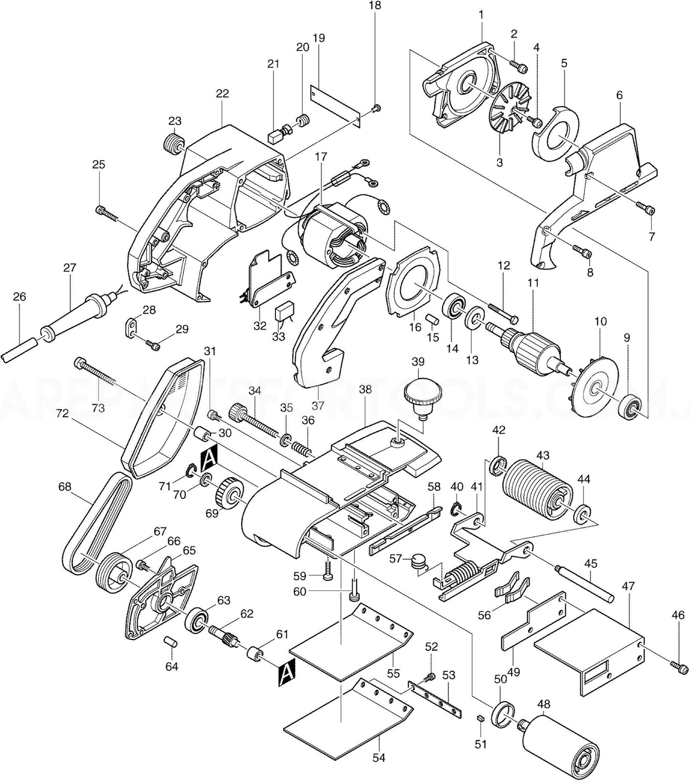Makita 9401 Spare Parts