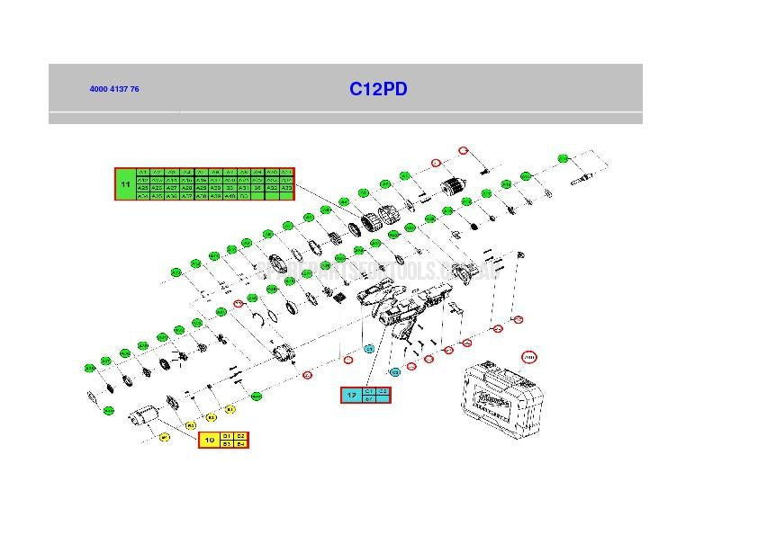 Milwaukee C12PD Spare Parts