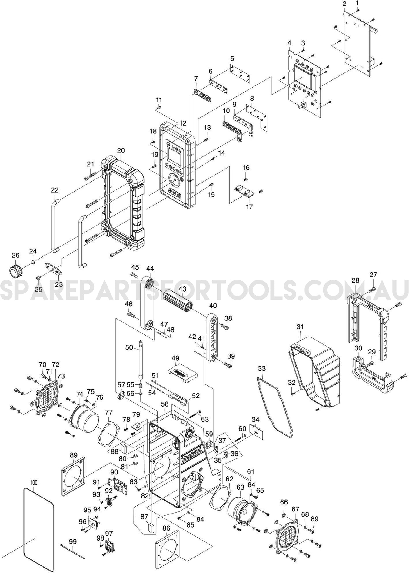 Makita DMR107 Spare Parts