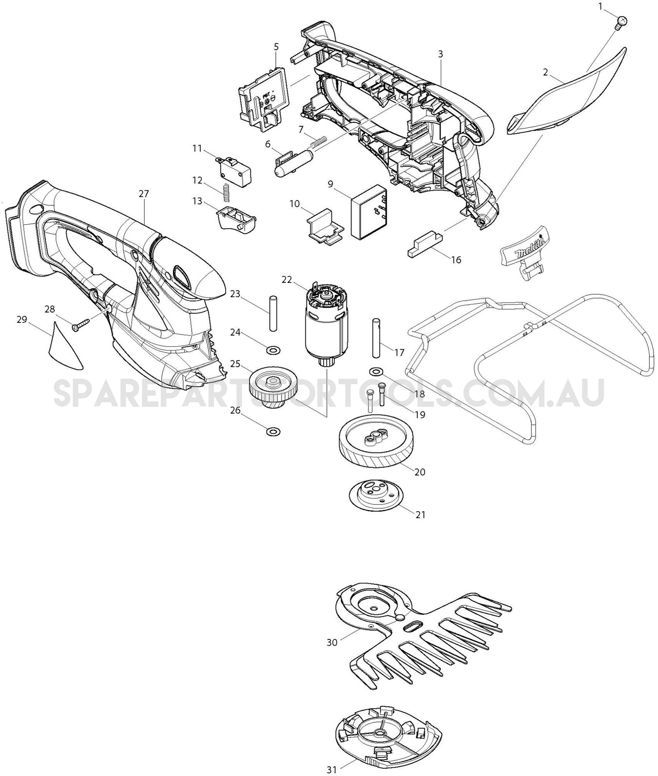 Makita DUM168 Spare Parts