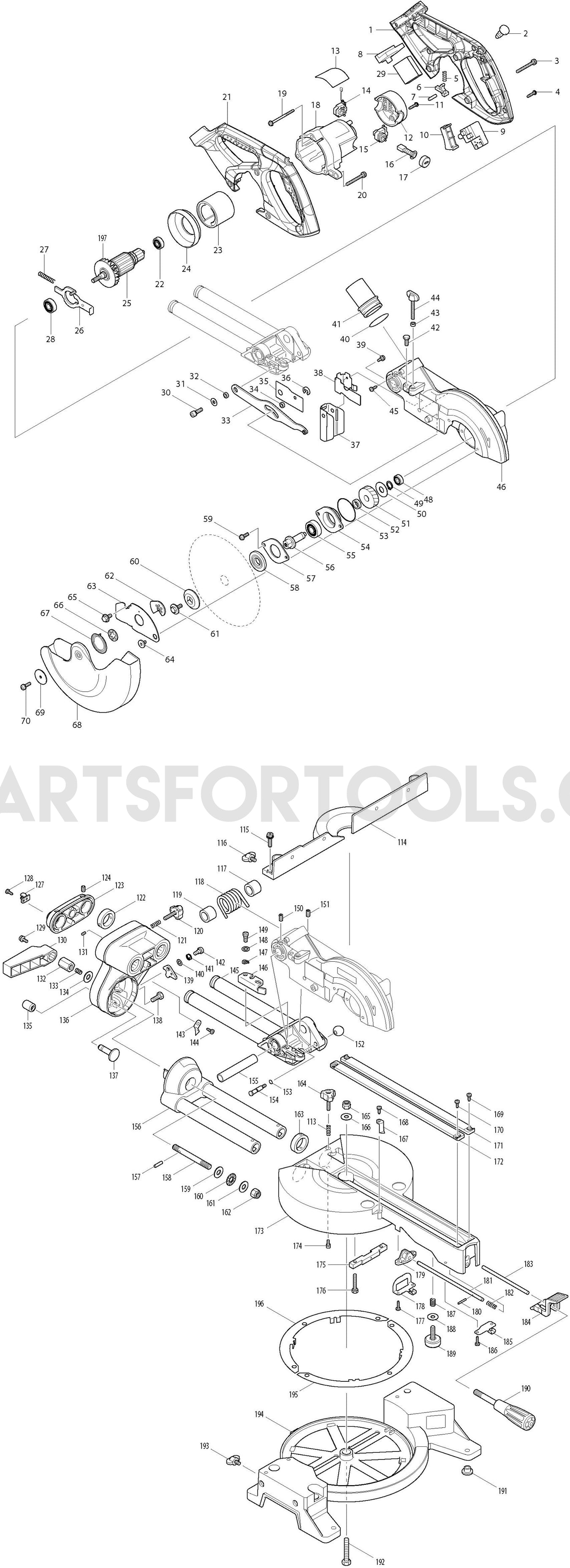 Makita DLS713Z Spare Parts