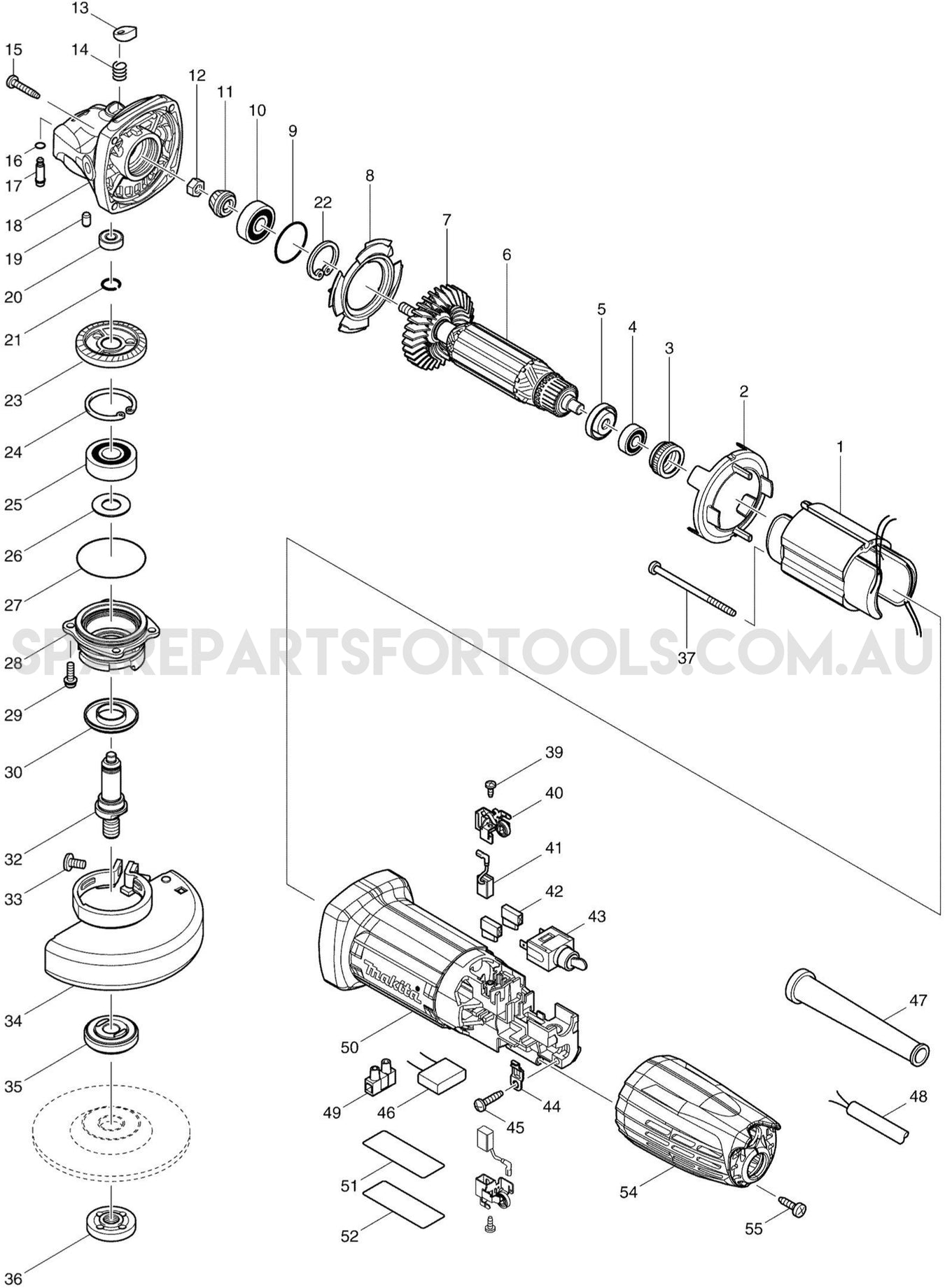 Makita GA4031 Spare Parts