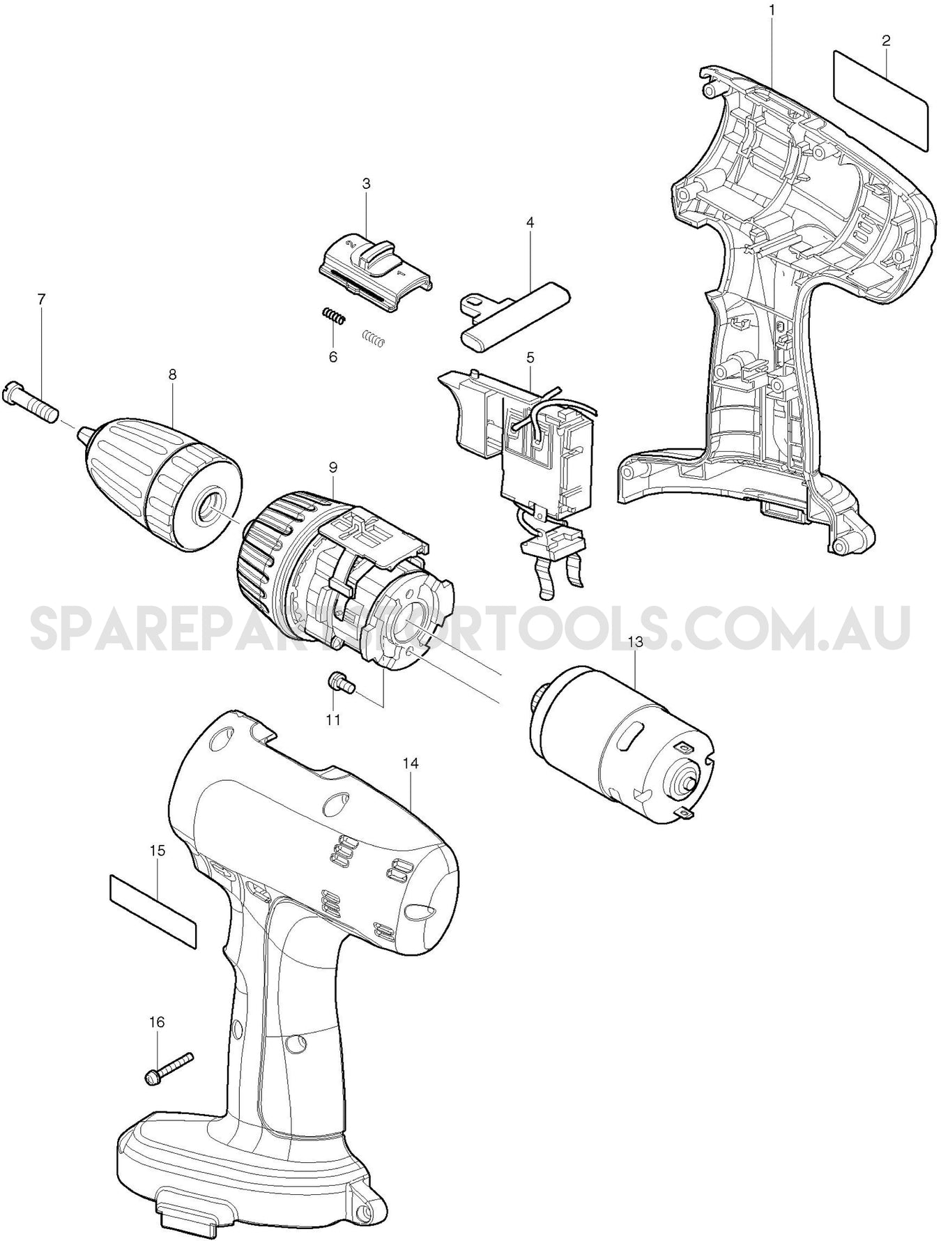 Makita MT065 Spare Parts