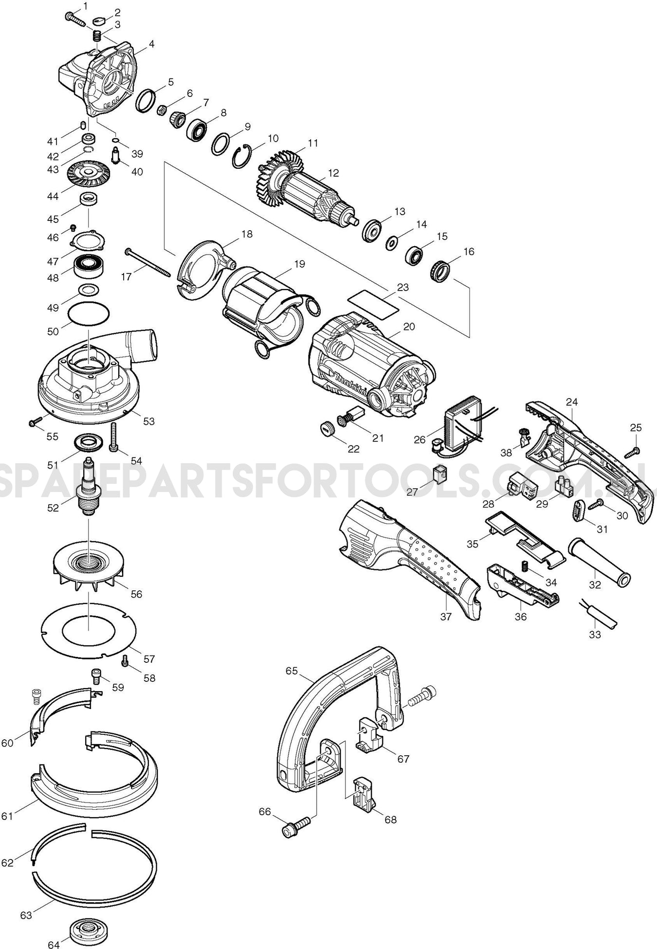 Makita PC5000C Spare Parts