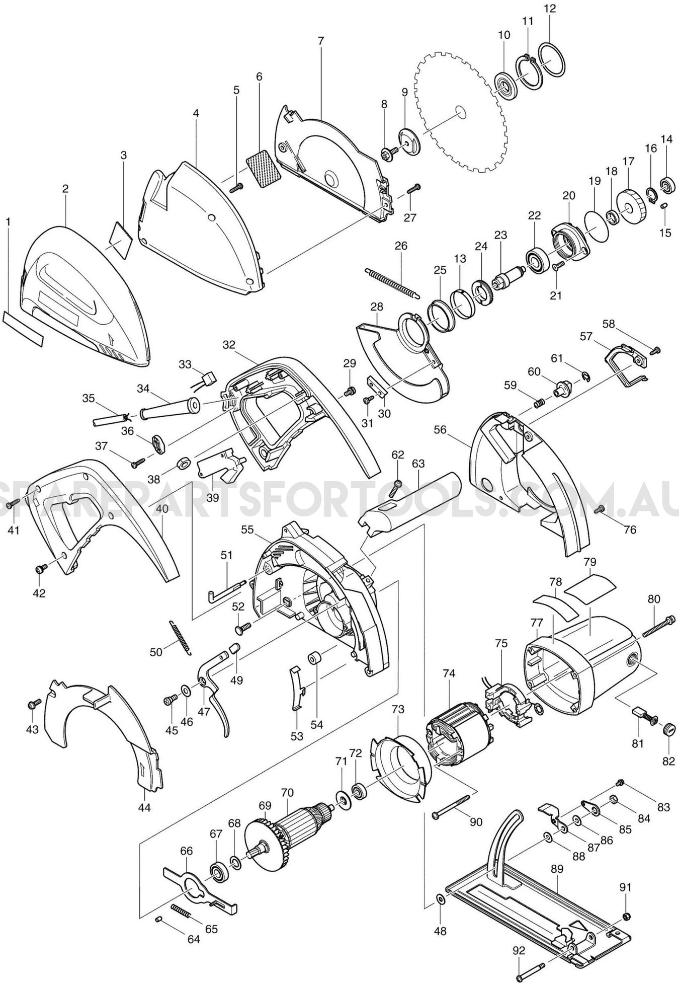 Makita 4131 Spare Parts