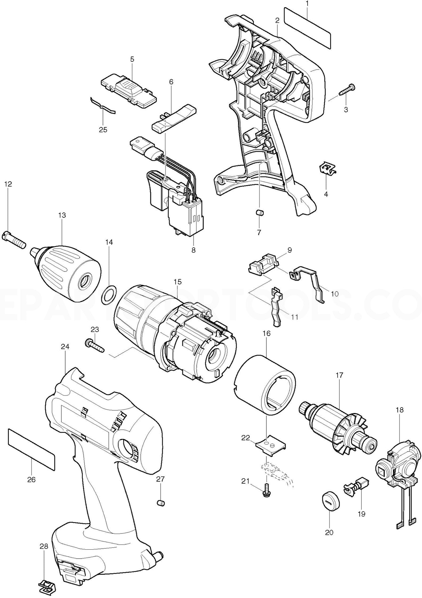 Makita 8444D Spare Parts