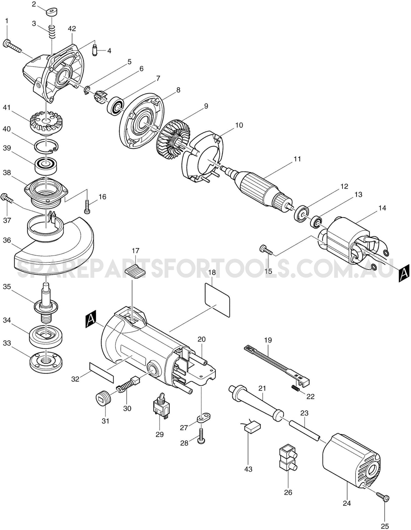 Makita 9527NB Spare Parts