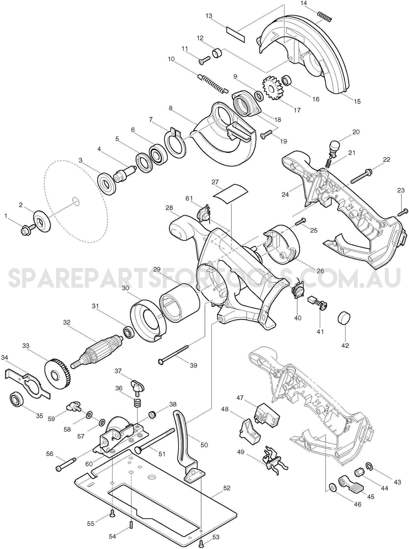 Makita 5620D Spare Parts