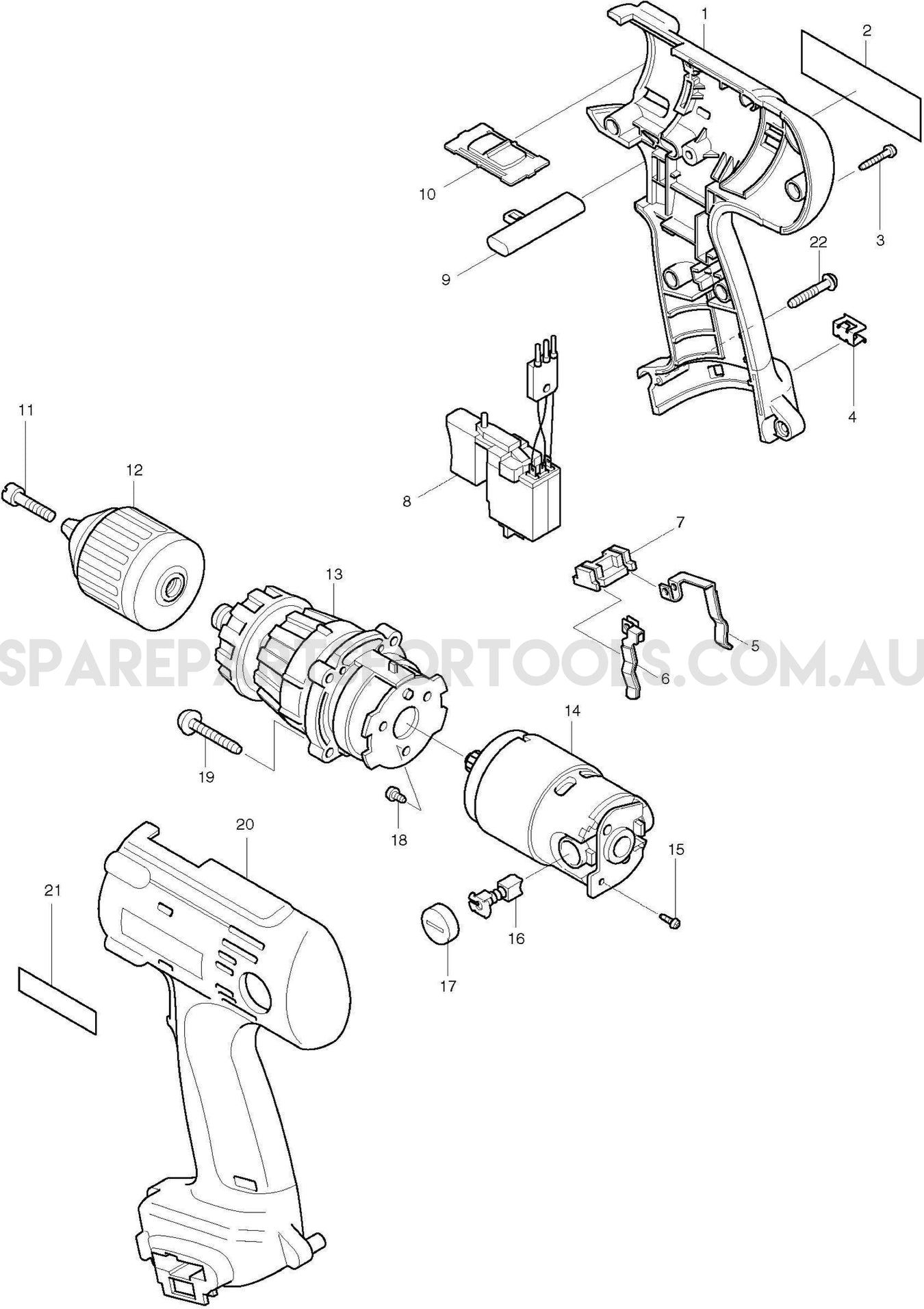 Makita 8413D Spare Parts