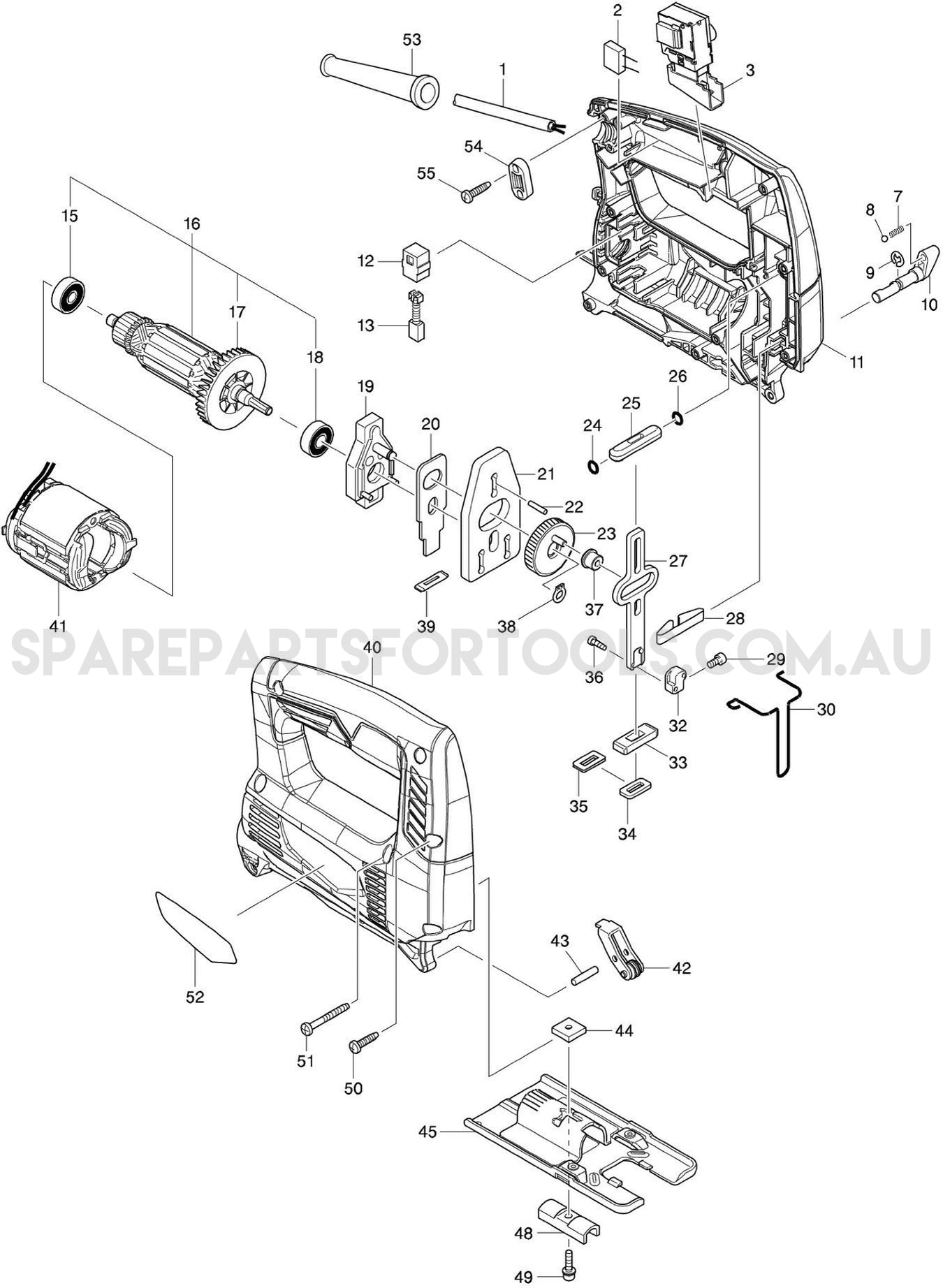 Makita M4301G Spare Parts