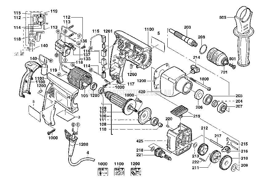 Milwaukee HD2E13R Spare Parts