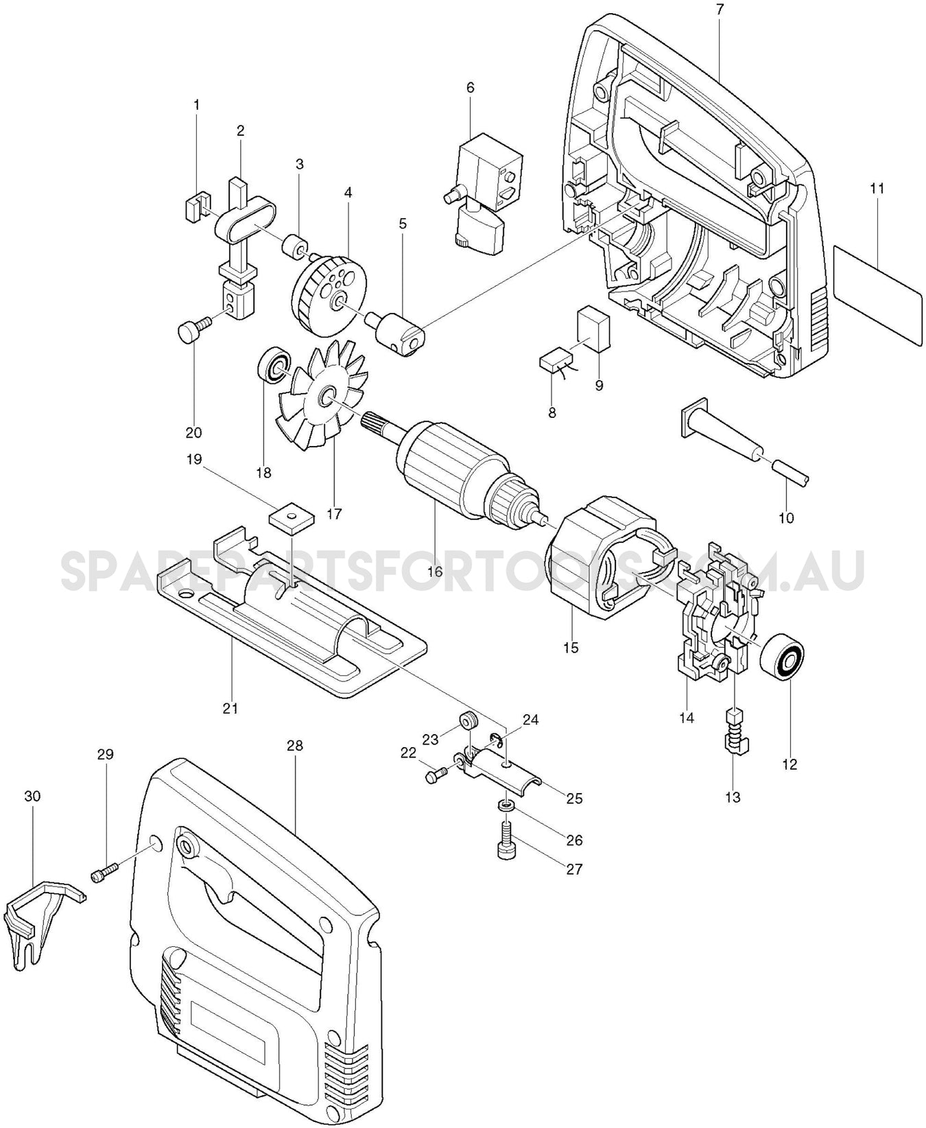 Makita 4320 Spare Parts