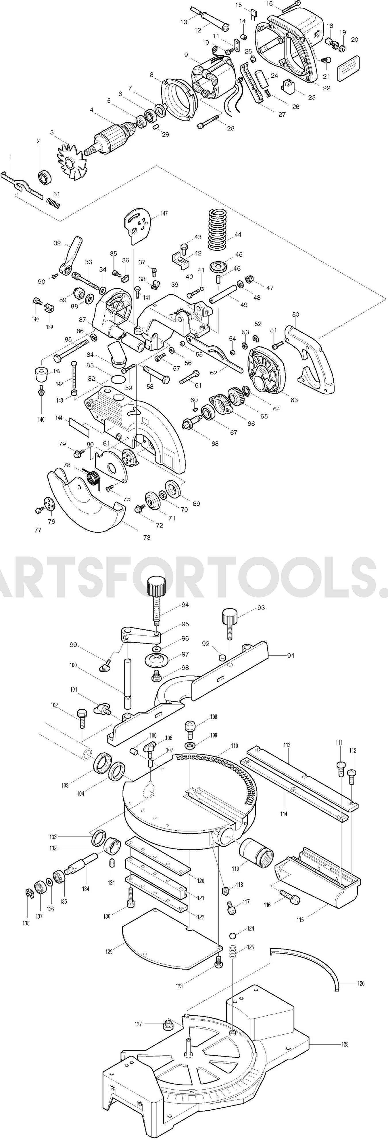 Makita LS1011 Spare Parts