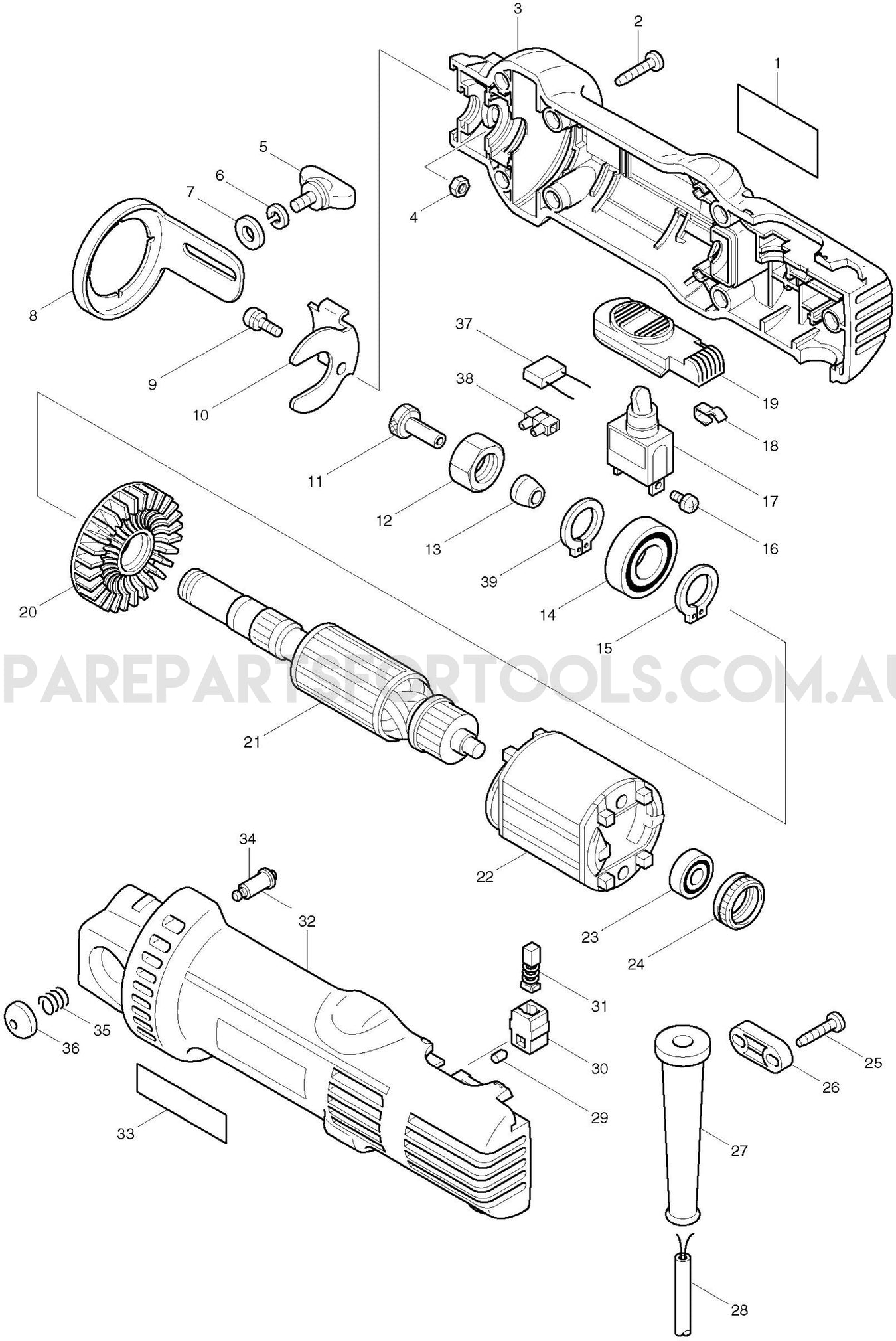 Makita 3706 Spare Parts