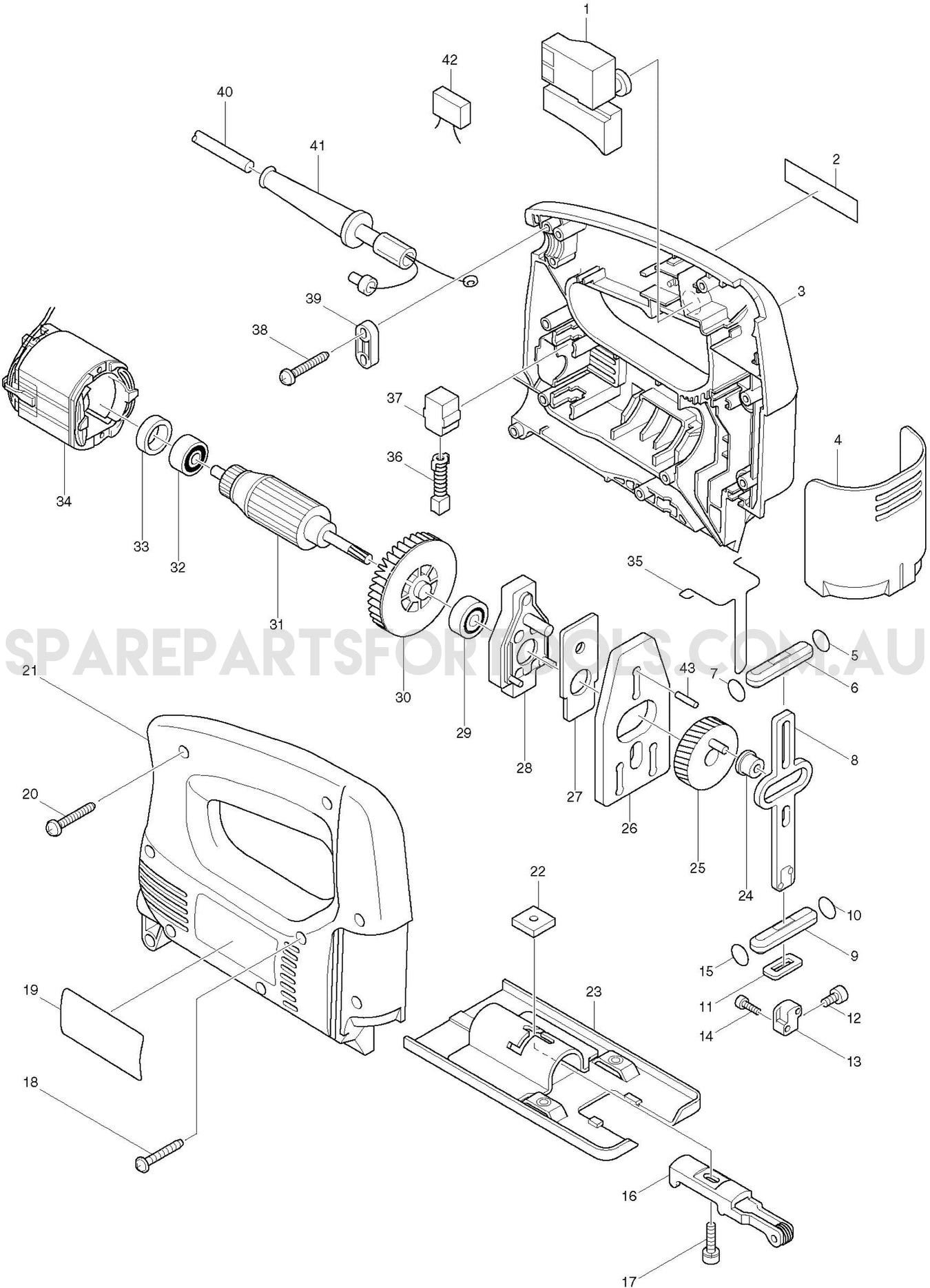 Makita 4322 Spare Parts