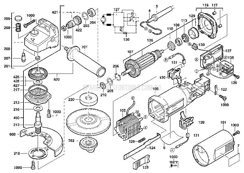 Milwaukee AGV15-125XC Spare Parts