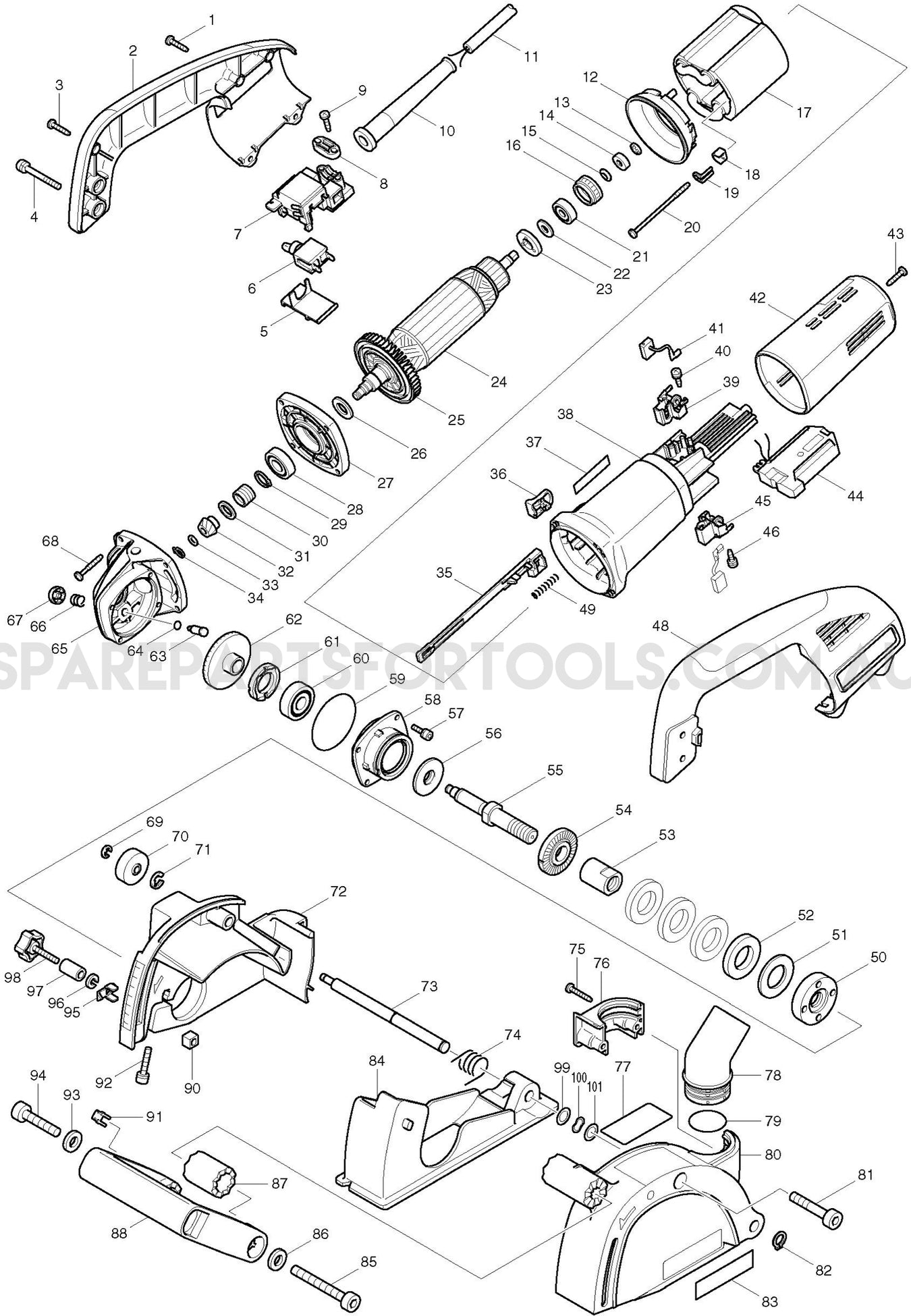 Makita SG1250 Spare Parts