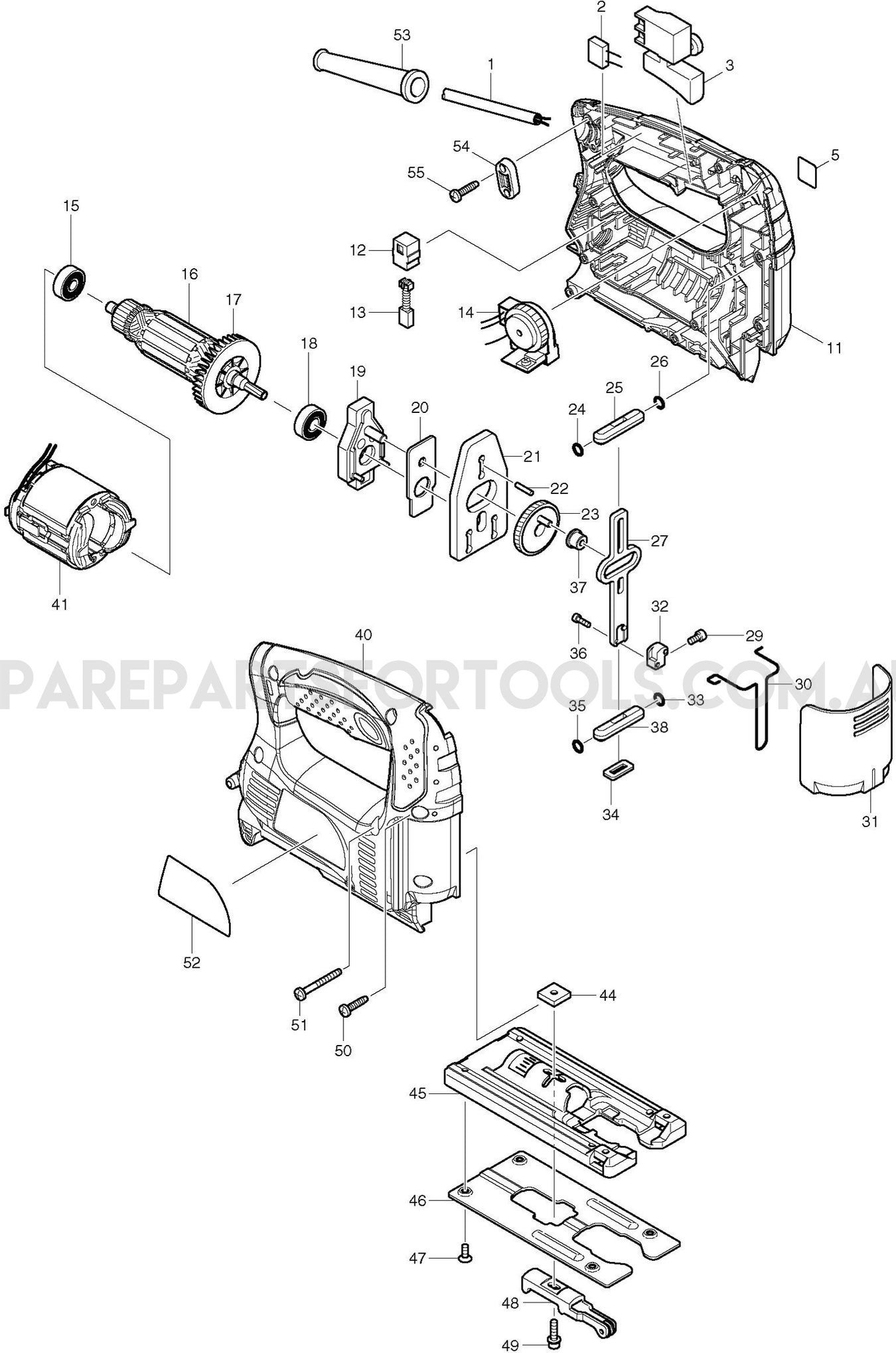 Makita 4327 Spare Parts