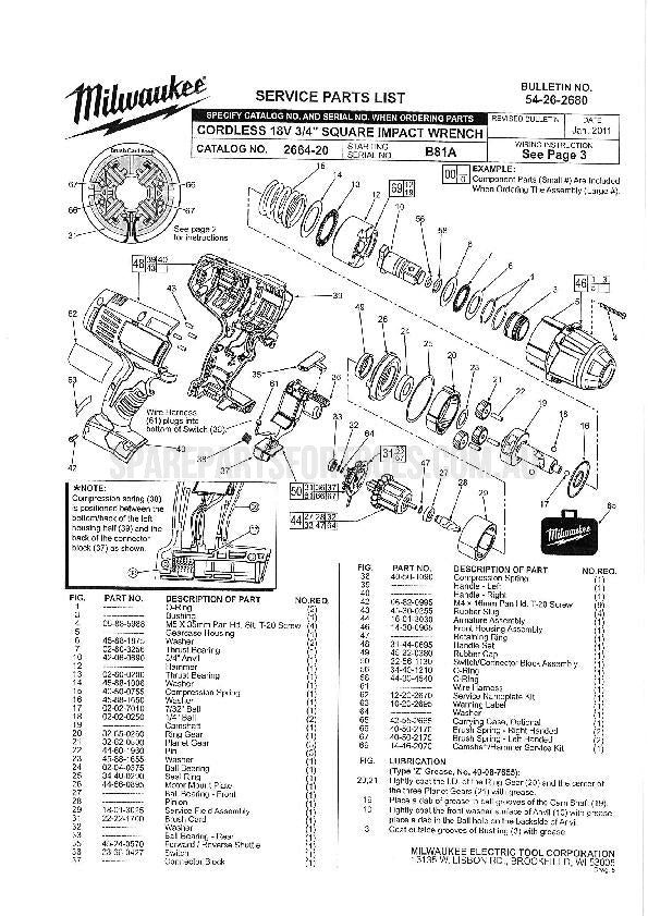 Milwaukee HD18HIWR-0Q Spare Parts