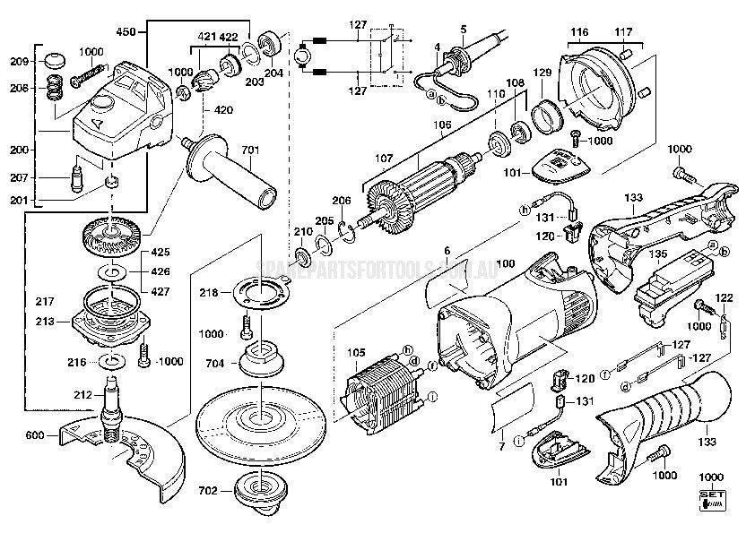 Milwaukee AG13-125X Spare Parts