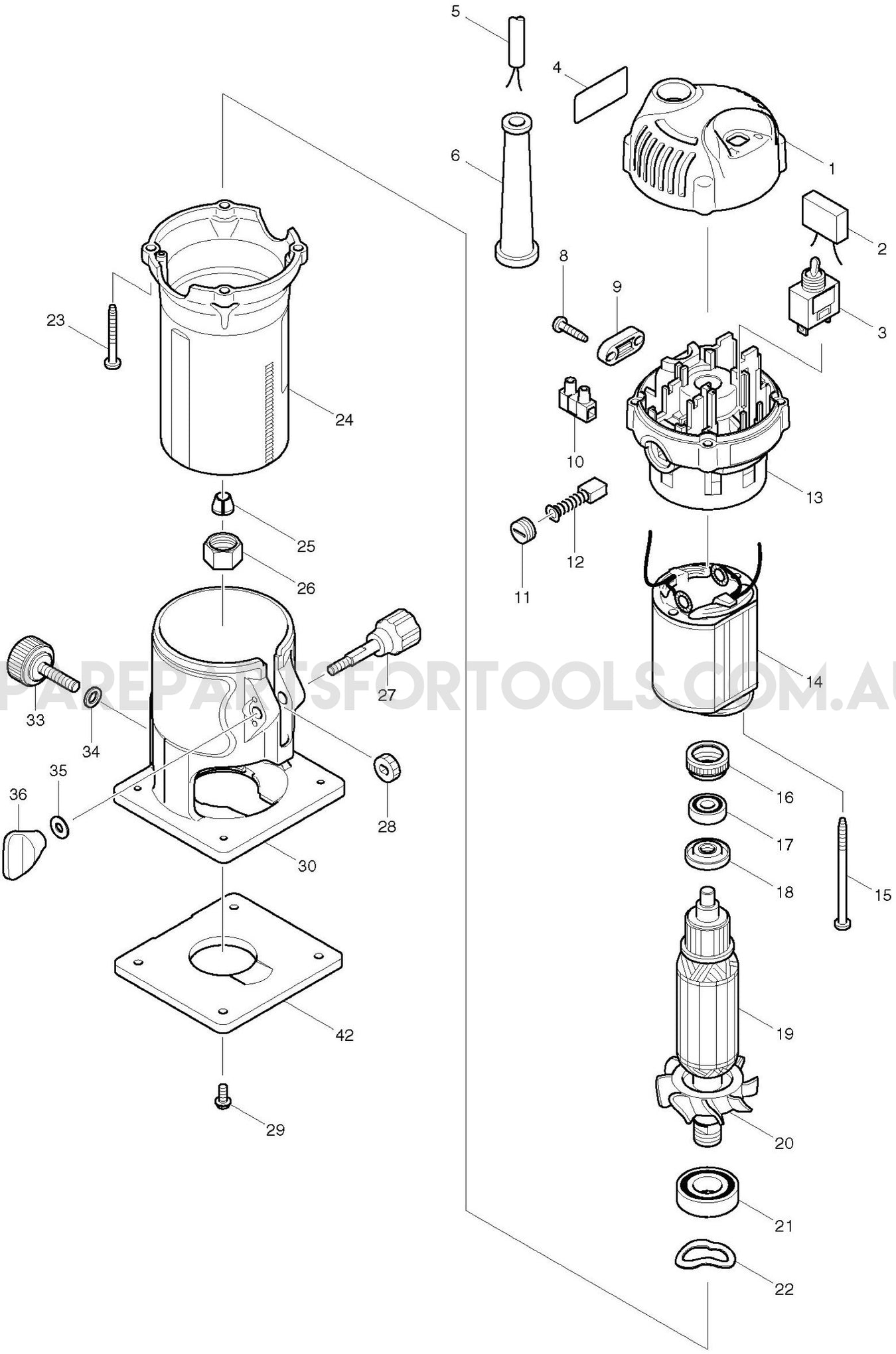 Makita 3709X Spare Parts