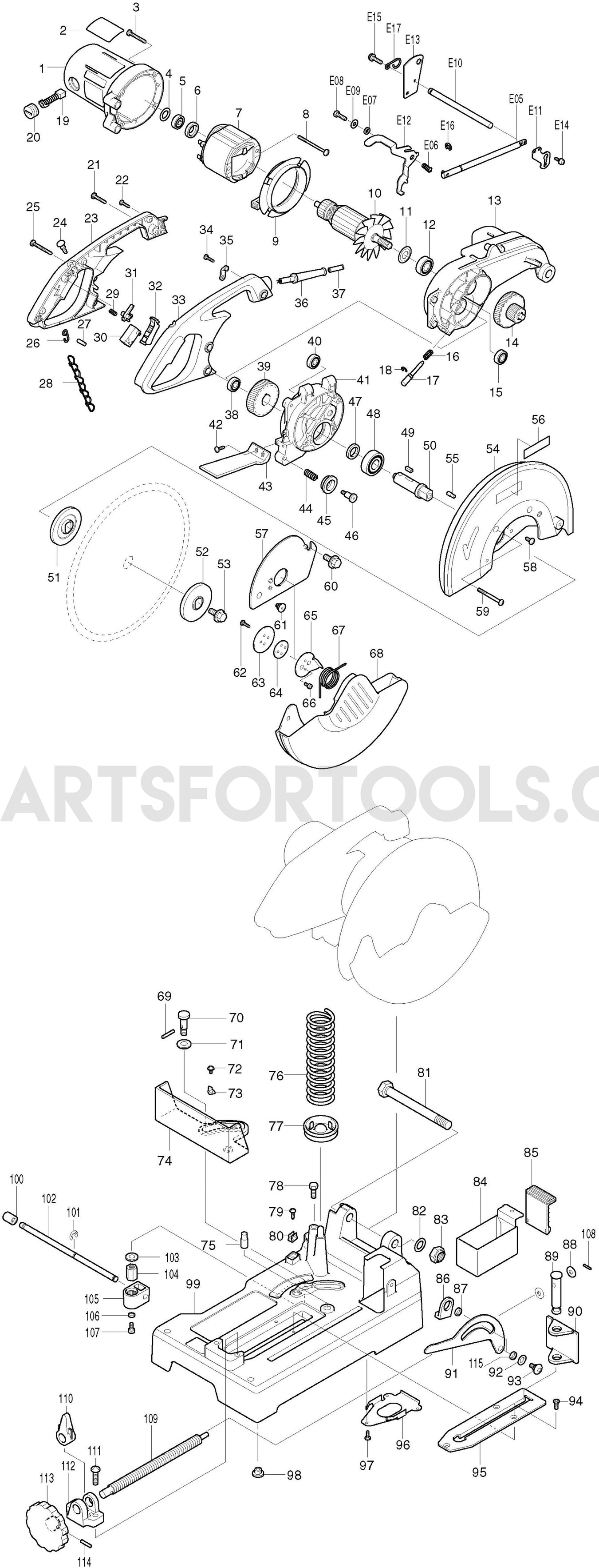 Makita LC1230 Spare Parts