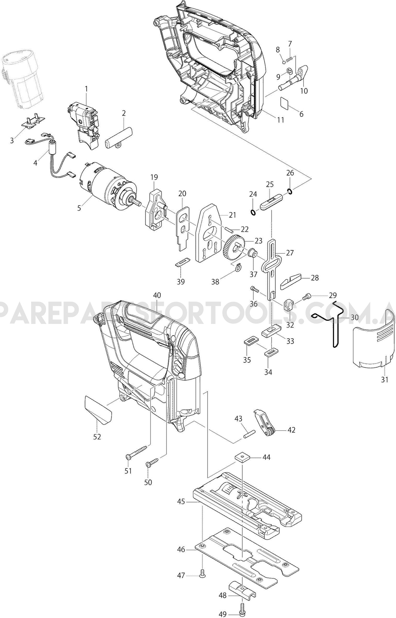 Makita JV100DZ Spare Parts