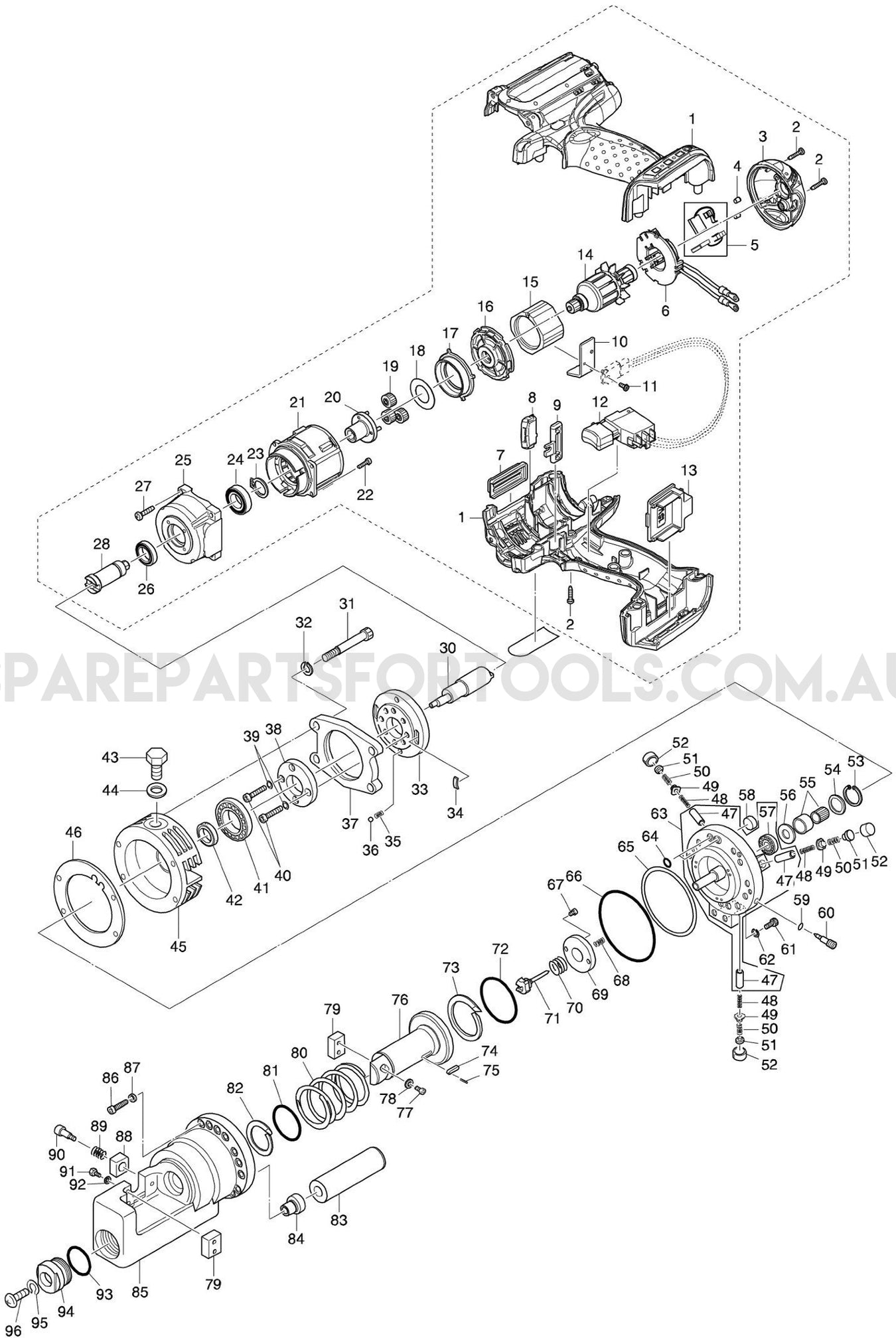 Makita DSC162Z Spare Parts