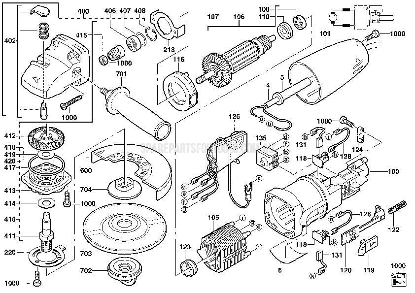 Milwaukee AG805-125XE Spare Parts