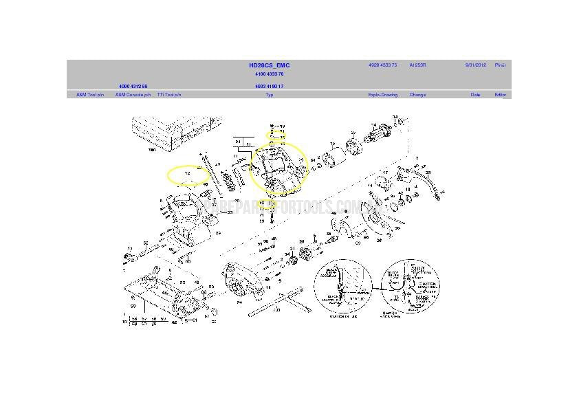 Milwaukee HD28CS Spare Parts