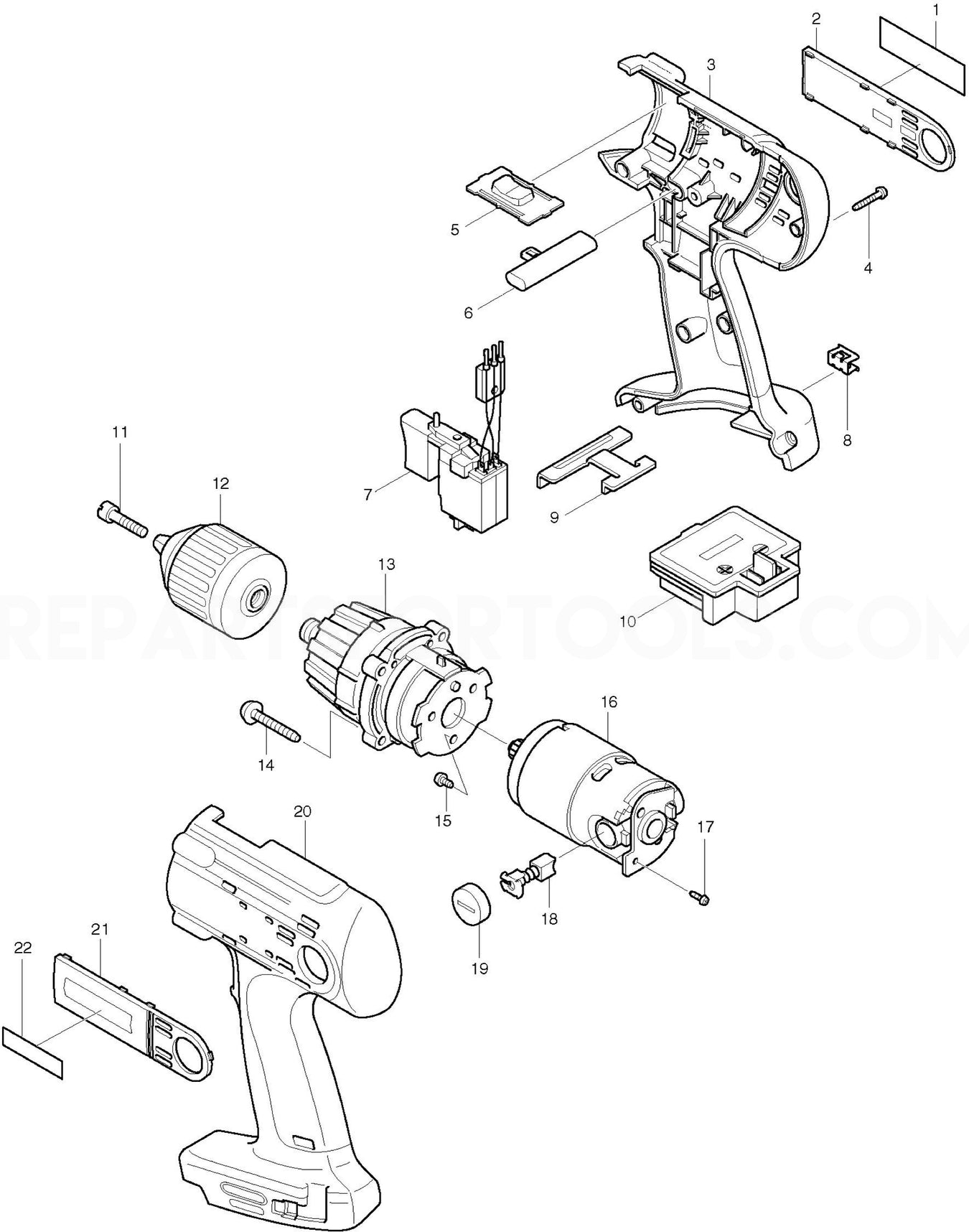 Makita BDF460 Spare Parts
