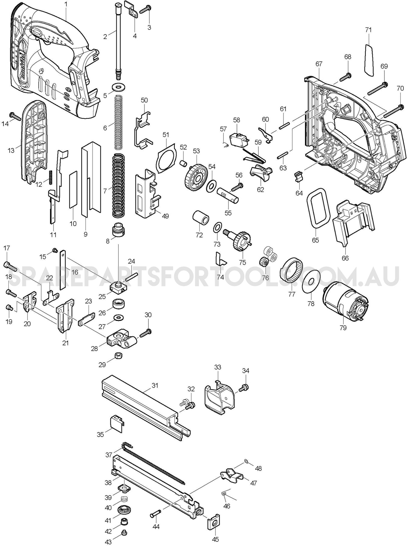 Makita DST221Z Spare Parts