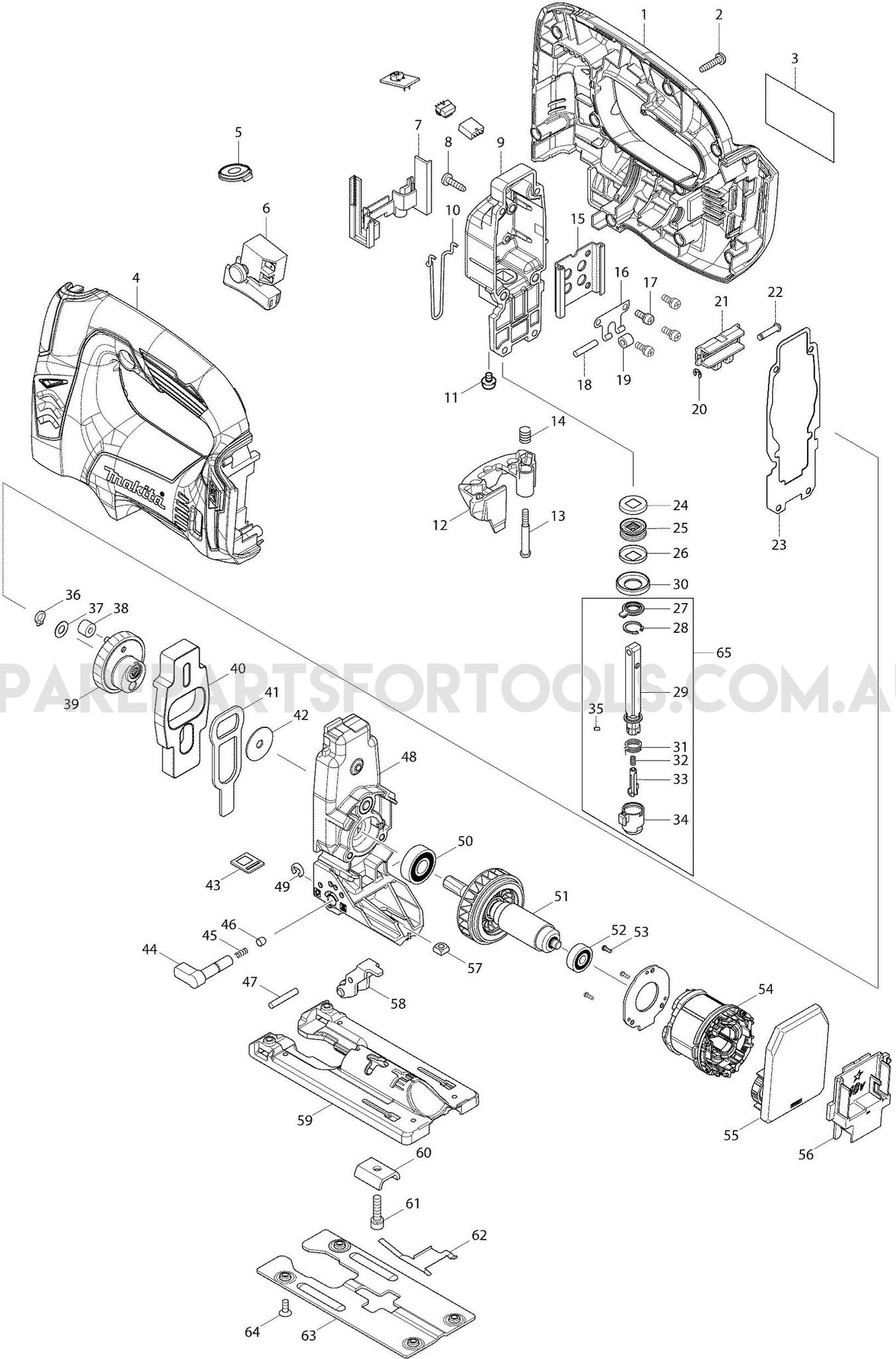 Makita DJV182Z Spare Parts