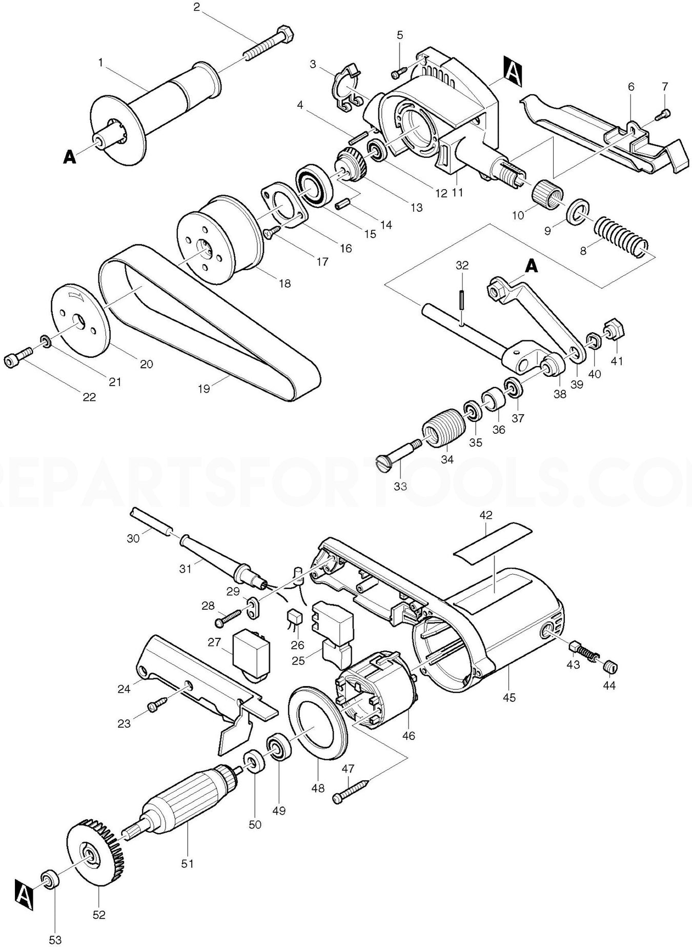 Makita 9031 Spare Parts