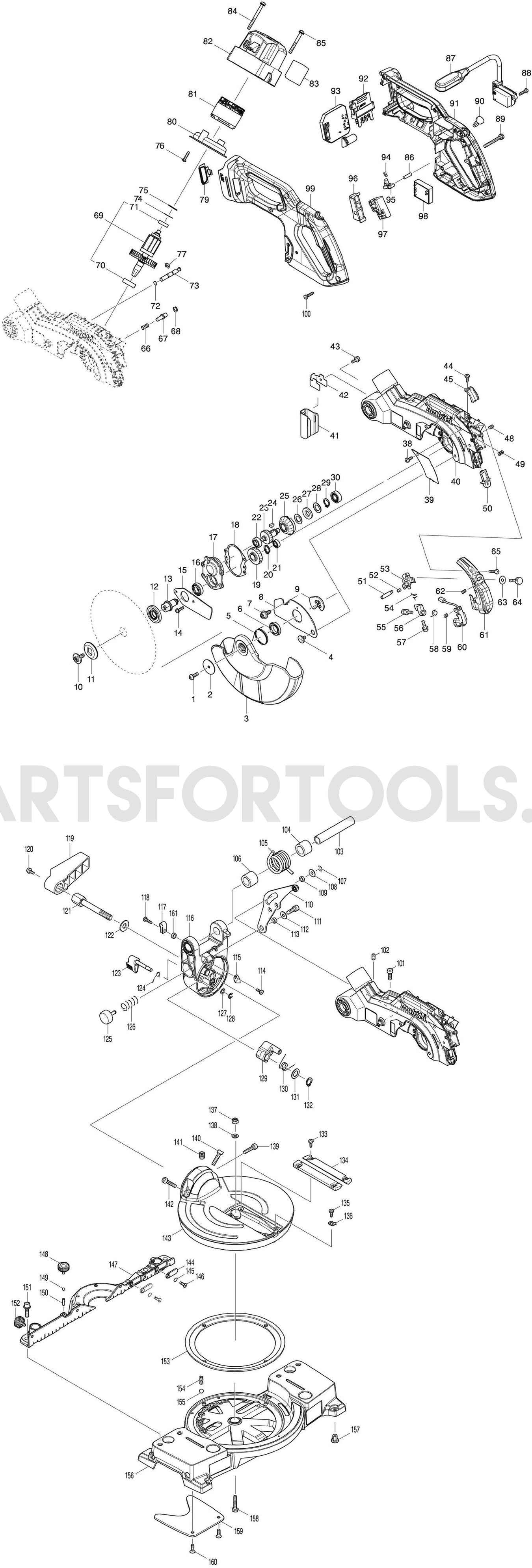 Makita DLS600Z Spare Parts