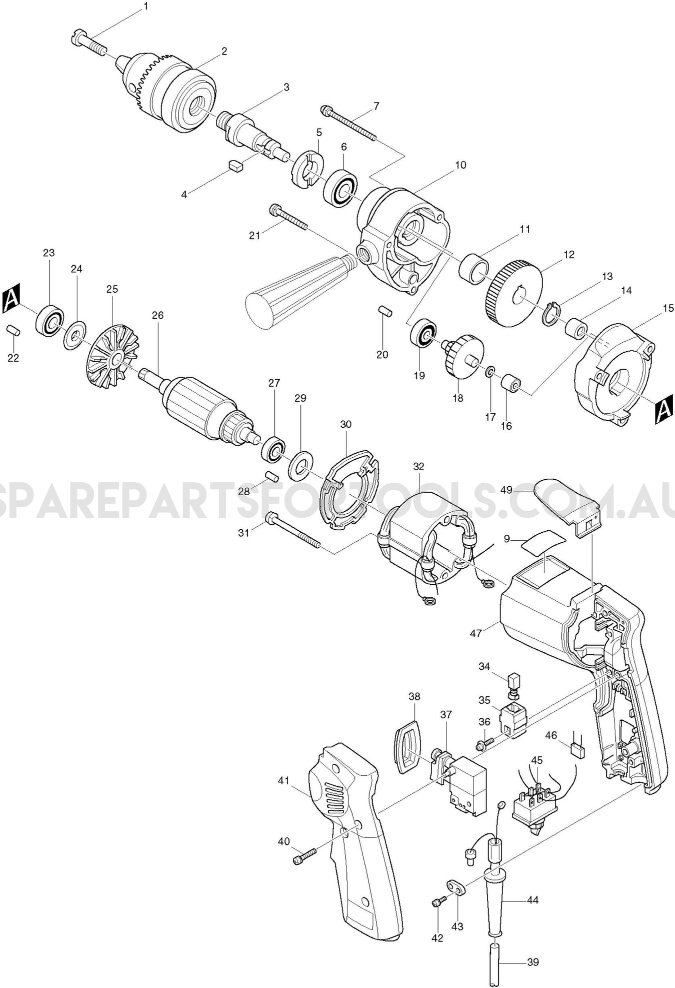 Makita DP4700 Spare Parts