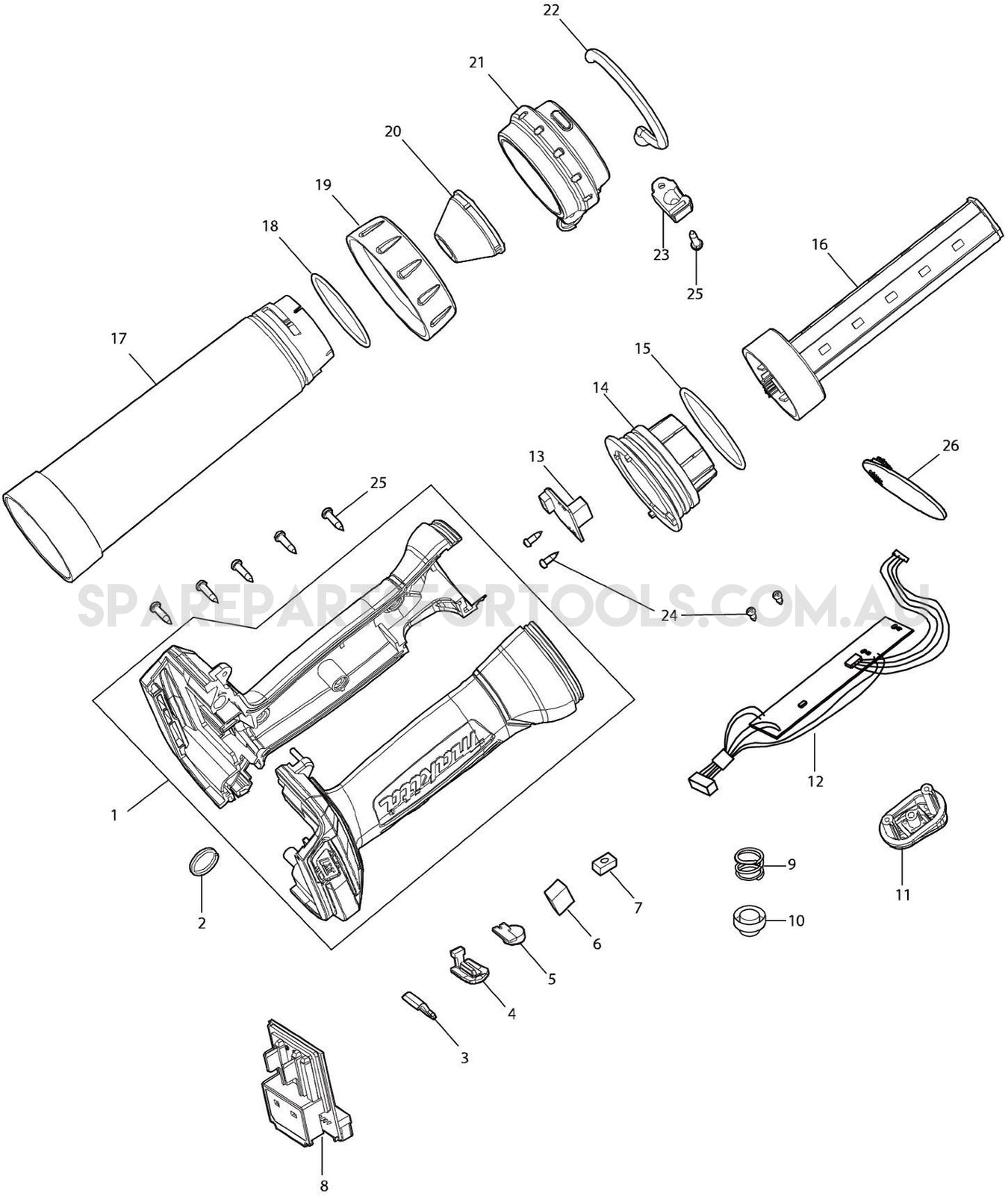 Makita ML104 Spare Parts