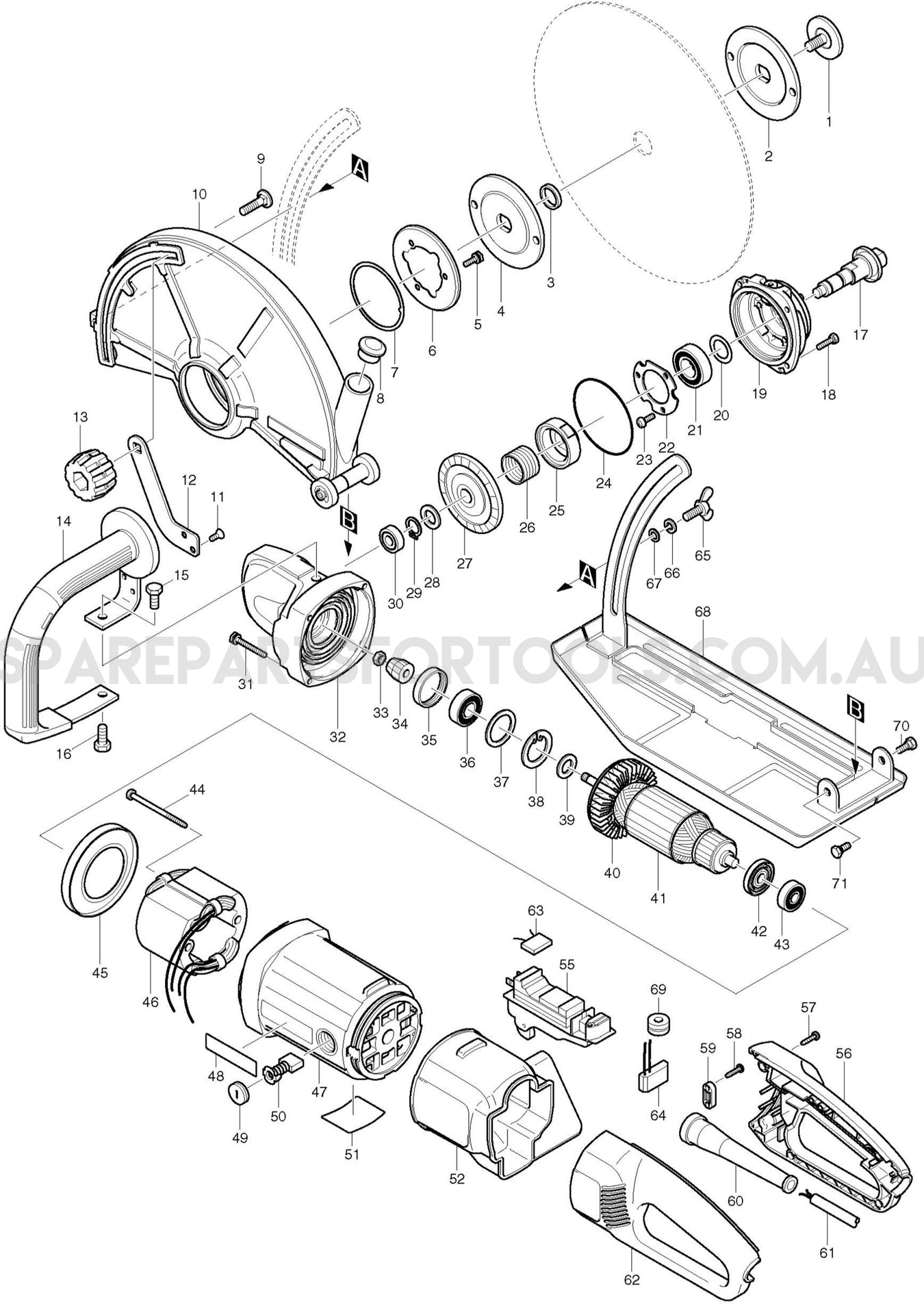 Makita 4112HS Spare Parts