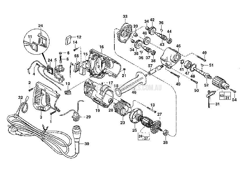 Milwaukee HDE13RQD Spare Parts