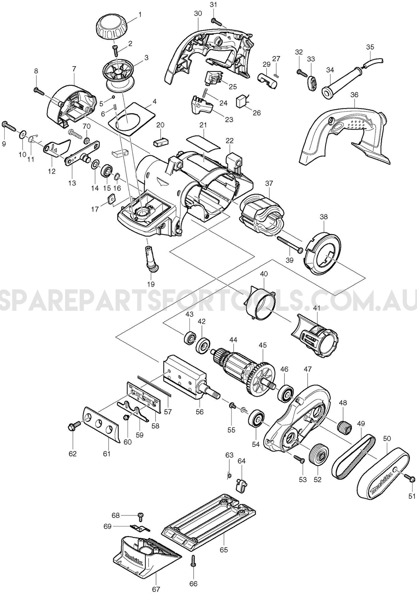 Makita KP0810 Spare Parts