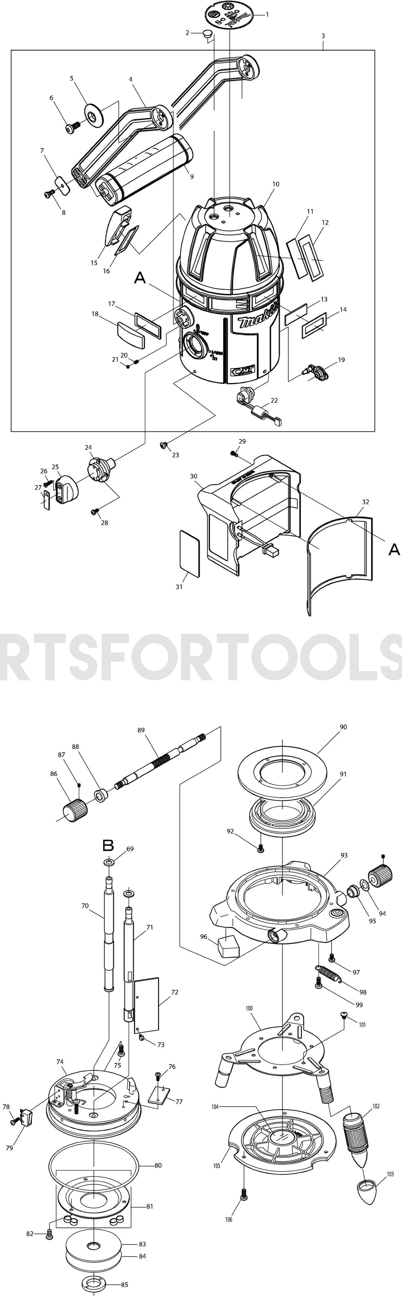Makita SK312GDZ Spare Parts