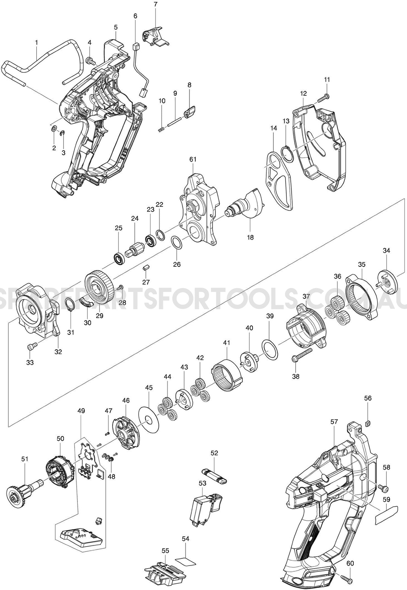 Makita DSC102ZJ Spare Parts